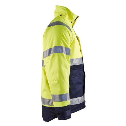 Blaklader 4828 Hi Vis Winter Jacket Hi Vis Yellow Navy Blue Right