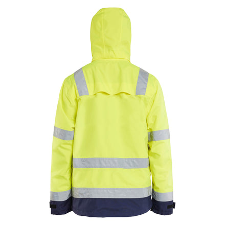 Blaklader 4837 Hi Vis Waterproof Jacket Hi Vis Yellow Navy Blue Feature