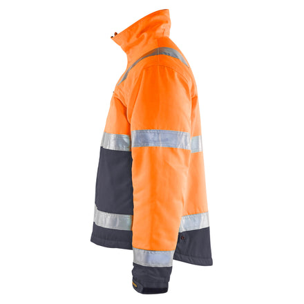 Blaklader 4862 Hi Vis Winter Jacket Hi Vis Orange Grey Left