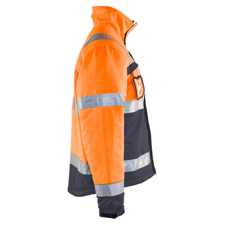 Blaklader 4862 Hi Vis Winter Jacket Hi Vis Orange Grey Right