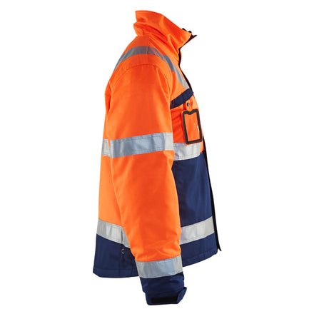 Blaklader 4862 Hi Vis Winter Jacket Hi Vis Orange Navy Blue Right