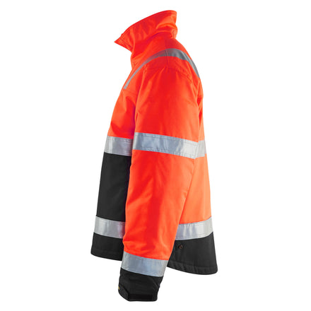 Blaklader 4862 Hi Vis Winter Jacket Hi Vis Red Black Left