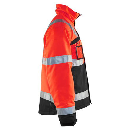 Blaklader 4862 Hi Vis Winter Jacket Hi Vis Red Black Right
