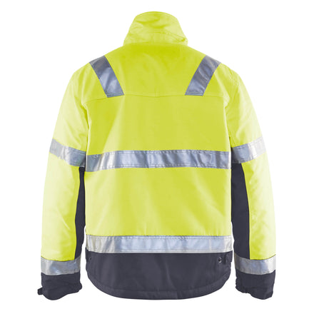 Blaklader 4862 Hi Vis Winter Jacket Hi Vis Yellow Grey Back