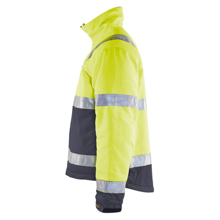 Blaklader 4862 Hi Vis Winter Jacket Hi Vis Yellow Grey Left