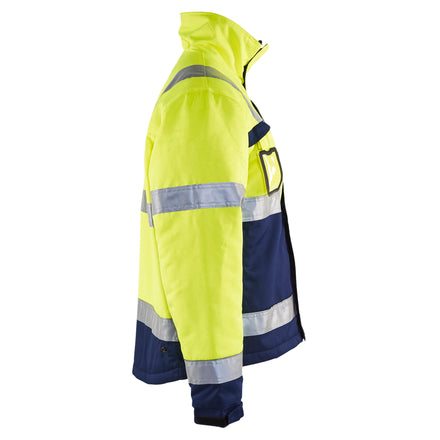 Blaklader 4862 Hi Vis Winter Jacket Hi Vis Yellow Navy Blue Right