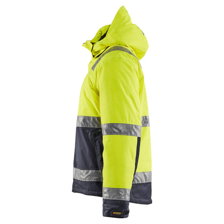 Blaklader 4870 Hi Vis Winter Jacket Hi Vis Yellow Grey Left