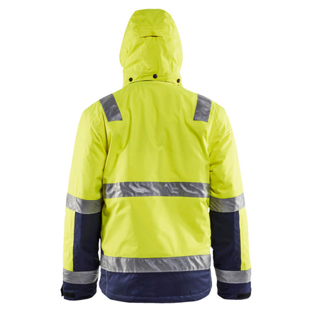Blaklader 4870 Hi Vis Winter Jacket Hi Vis Yellow Navy Blue Feature