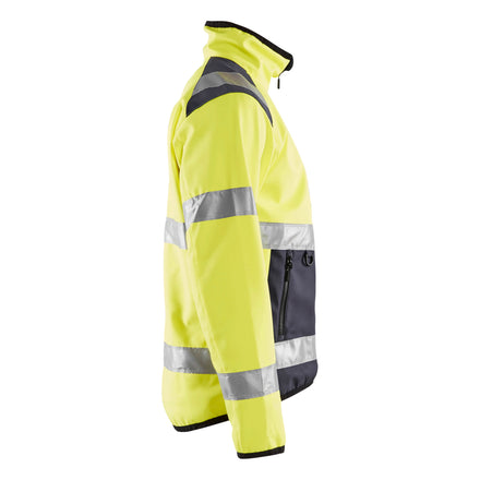 Blaklader 4877 Hi Vis Softshell Jacket Hi Vis Yellow Grey Right