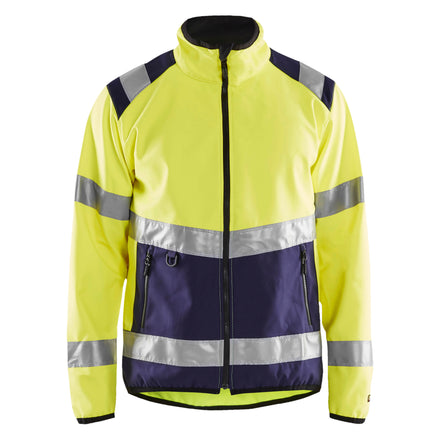 Blaklader 4877 Hi-Vis Yellow/Navy Blue Softshell Jacket