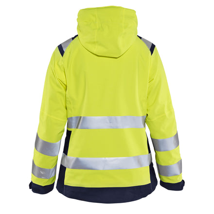 Blaklader 4904 Womens Hi Vis Shell Jacket Hi Vis Yellow Black Back