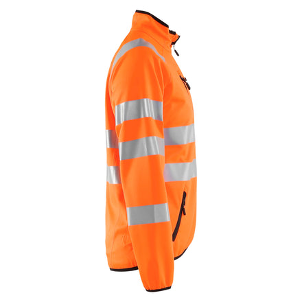 Blaklader 4926 Womens Hi Vis Softshell Jacket Hi Vis Orange Navy Blue Right