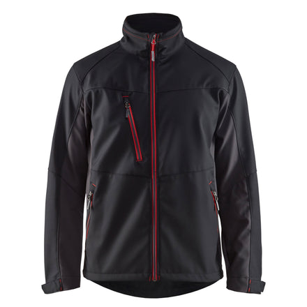 Blaklader 4950 Softshell Jacket Black Red Front