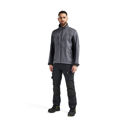 Blaklader 4950 Softshell Jacket Mid Grey Black Model