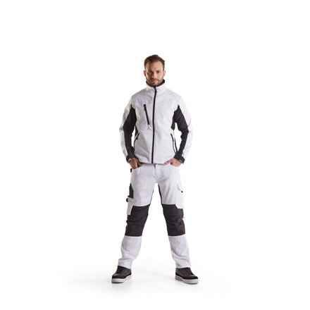 Blaklader 4950 Softshell Jacket White Dark Grey Model