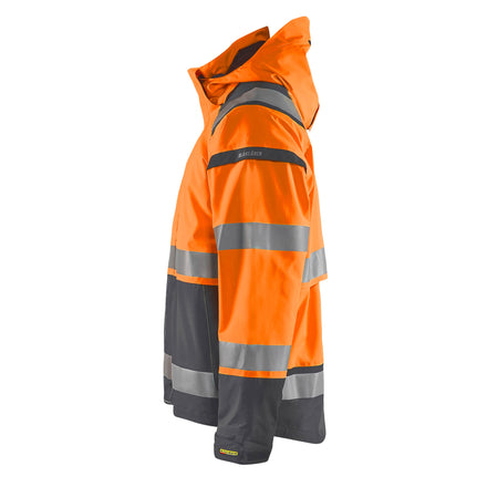 Blaklader 4987 Hi Vis Shell Jacket Hi Vis Orange Grey Left