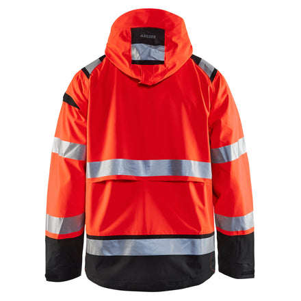Blaklader 4987 Hi Vis Shell Jacket Hi Vis Red Black Back