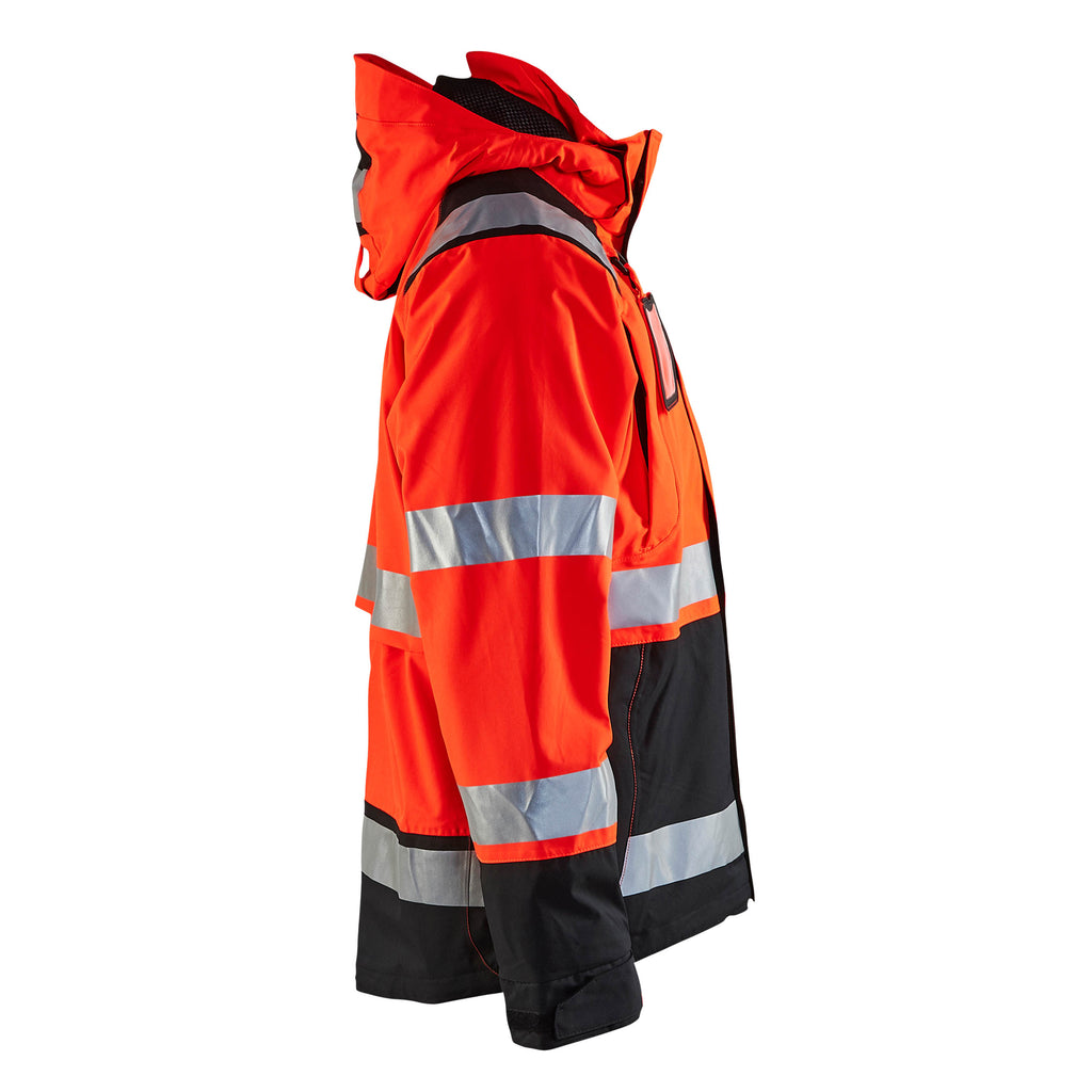 Blaklader 4987 Hi Vis Shell Jacket Hi Vis Red Black Right