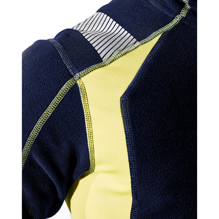 Blaklader 4993 Microfleece Jacket Navy Blue Hi Vis Yellow Feature