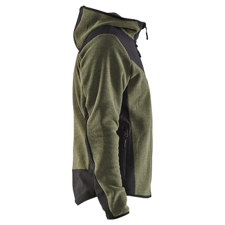 Blaklader 5940 Knitted Jacket With Softshell Autumn Green Black Right