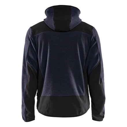Blaklader 5940 Knitted Jacket With Softshell Dark Navy Black Back