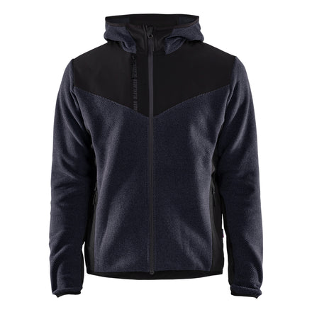 Blaklader 5940 Knitted Jacket With Softshell Dark Navy Black Front