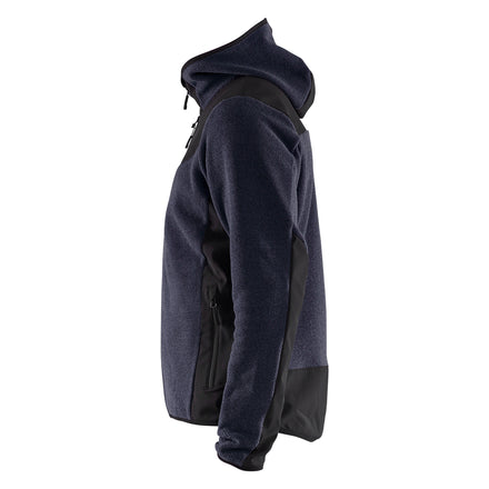 Blaklader 5940 Knitted Jacket With Softshell Dark Navy Black Left