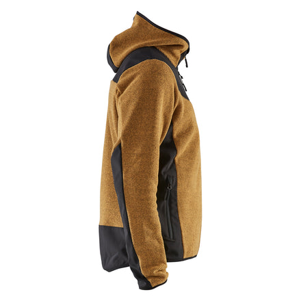 Blaklader 5940 Knitted Jacket With Softshell Honey Gold Black Right