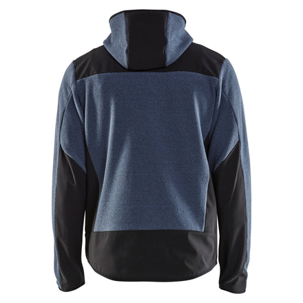 Blaklader 5940 Knitted Jacket With Softshell Numb Blue Dark Navy Back