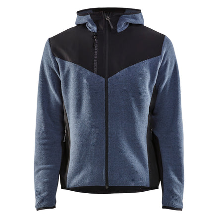 Blaklader 5940 Knitted Jacket With Softshell Numb Blue Dark Navy Front