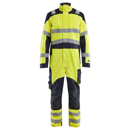 Blaklader 6089 Multinorm Inherent Overalls Hi Vis Yellow Navy Blue Main