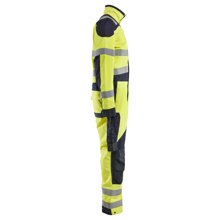 Blaklader 6089 Multinorm Inherent Overalls Hi Vis Yellow Navy Blue Right