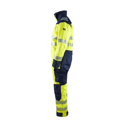 Blaklader 6317 Multinorm Winter Overall Hi Vis Yellow Navy Blue Left