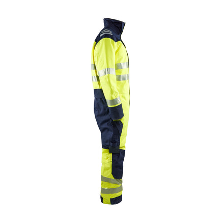 Blaklader 6317 Multinorm Winter Overall Hi Vis Yellow Navy Blue Right