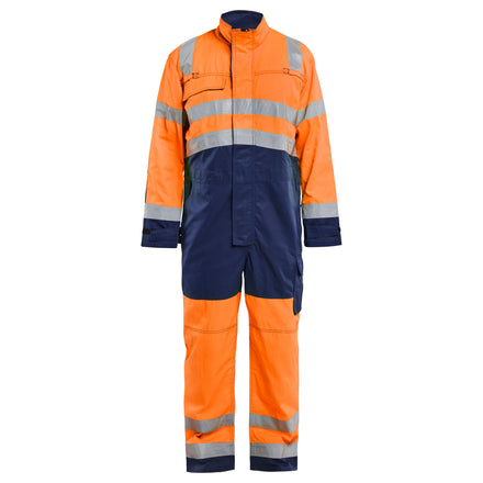 Blaklader 6373 Hi Vis Overall Hi Vis Orange Navy Blue Main