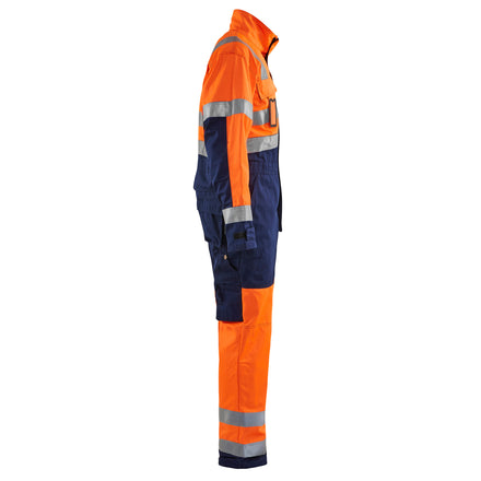 Blaklader 6373 Hi Vis Overall Hi Vis Orange Navy Blue Right
