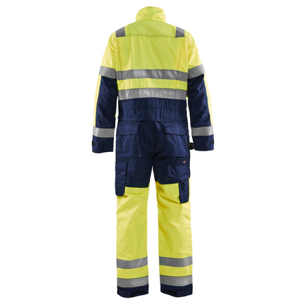 Blaklader 6373 Hi Vis Overall Hi Vis Yellow Navy Blue Back