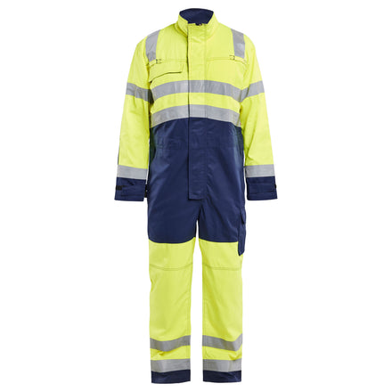 Blaklader 6373 Hi Vis Overall Hi Vis Yellow Navy Blue Main