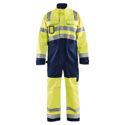 Blaklader 6373 Hi Vis Overall Hi Vis Yellow Navy Blue Main