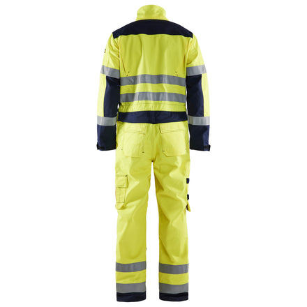 Blaklader 6378 Multinorm Overalls Hi Vis Yellow Navy Blue Back