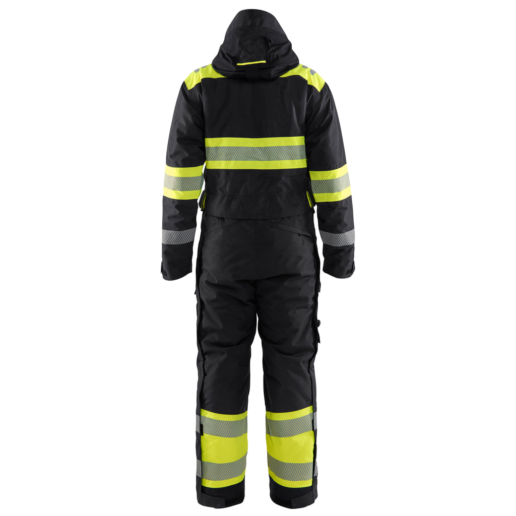 Blaklader 6720 Hi Vis Winter Overall Black Hi Vis Yellow Back