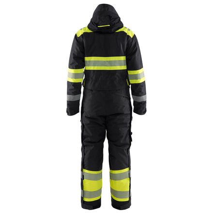Blaklader 6720 Hi Vis Winter Overall Black Hi Vis Yellow Back