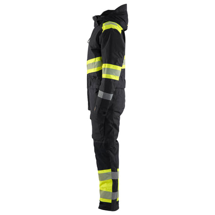Blaklader 6720 Hi Vis Winter Overall Black Hi Vis Yellow Left