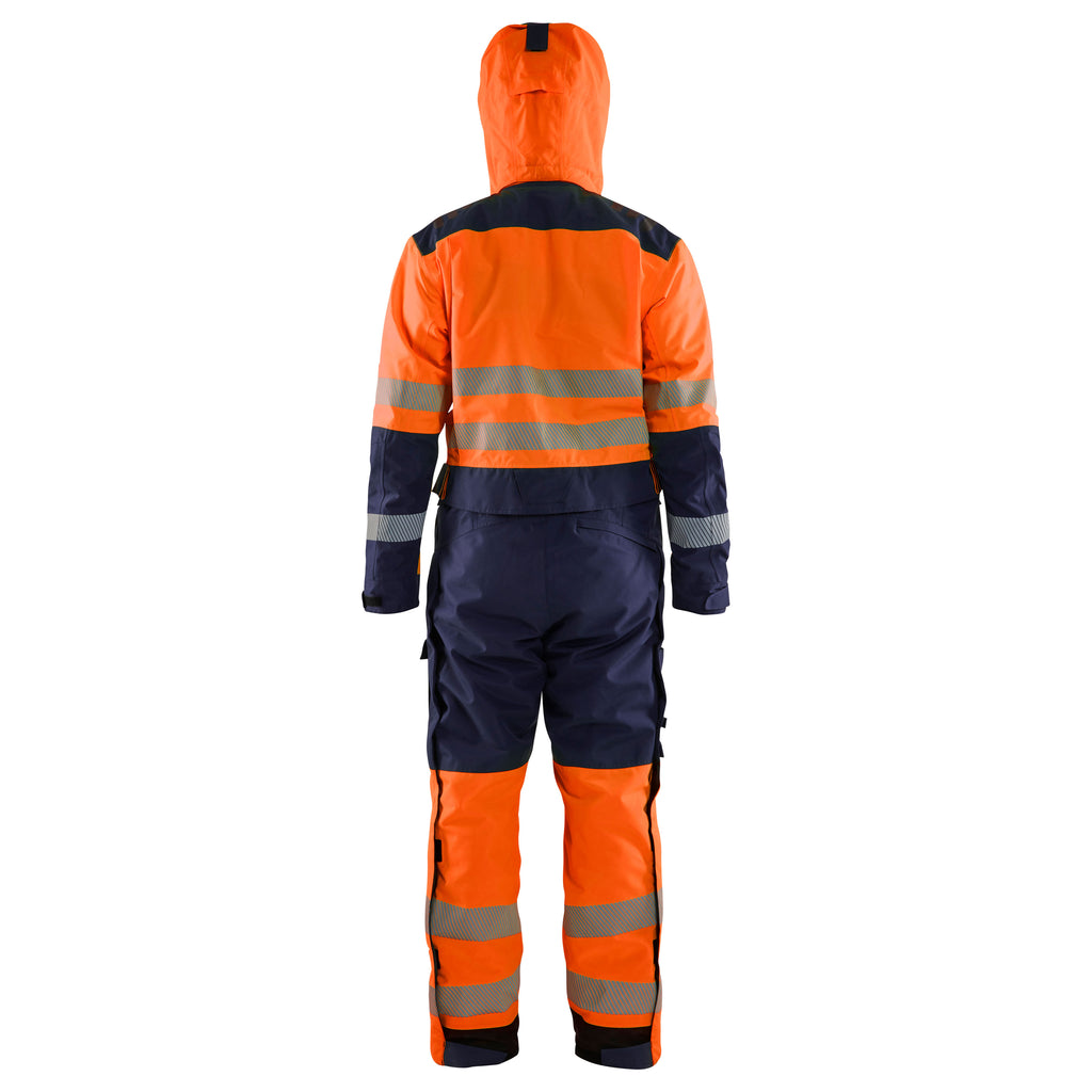 Blaklader 6725 Hi Vis Winter Overall Hi Vis Orange Navy Blue Feature