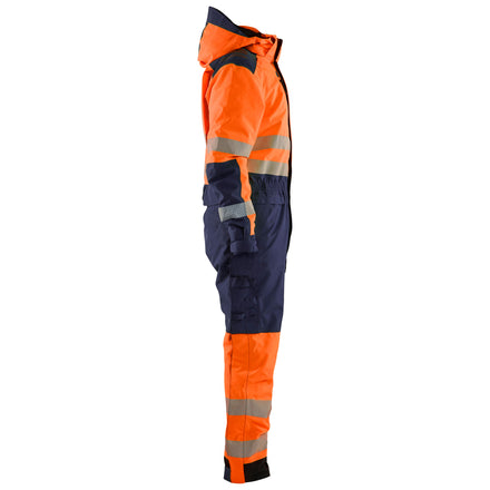 Blaklader 6725 Hi Vis Winter Overall Hi Vis Orange Navy Blue Right