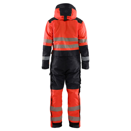 Blaklader 6725 Hi Vis Winter Overall Hi Vis Red Black Back