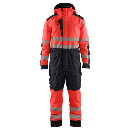 Blaklader 6725 Hi Vis Winter Overall Hi Vis Red Black Main