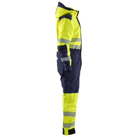 Blaklader 6725 Hi Vis Winter Overall Hi Vis Yellow Navy Blue Right