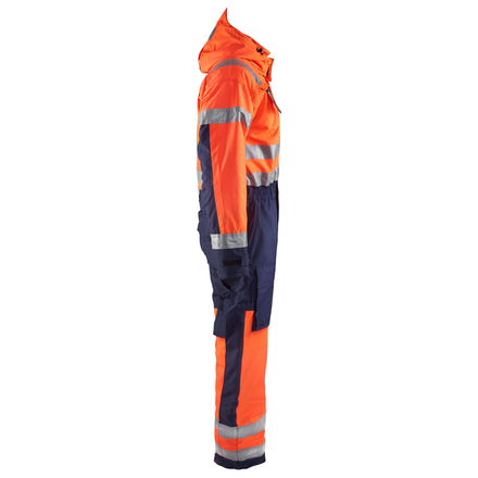 Blaklader 6763 Hi Vis Winter Overall Hi Vis Orange Navy Blue Right