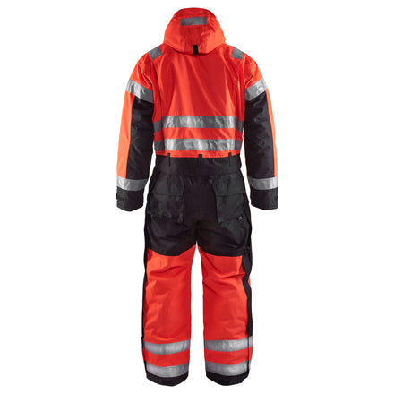 Blaklader 6763 Hi Vis Winter Overall Hi Vis Red Black Back